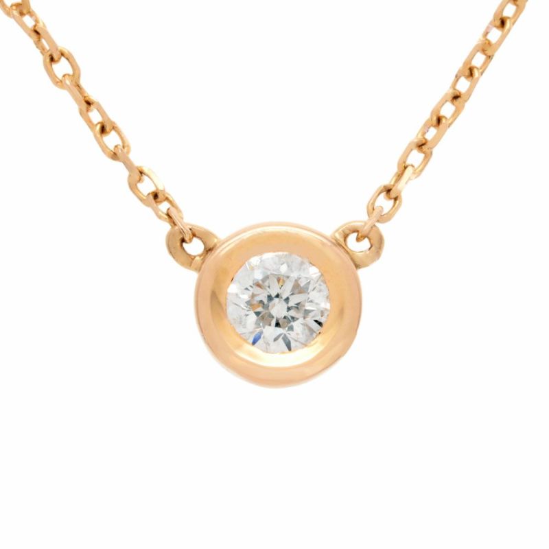 【好評にて期間延長】 ヨンドシー 4℃ ネックレス ダイヤモンド K18YG 1.3g【中古 ネックレス、ペンダント、チョーカー
