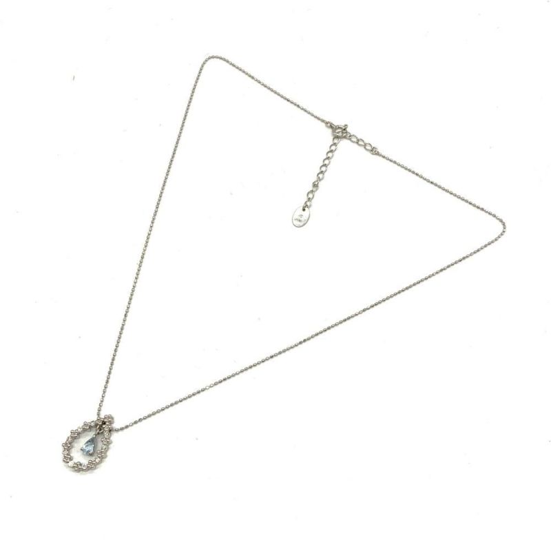 ヨンドシー 4℃ ドロップ ネックレス ダイヤモンド K18WG 3.8g
