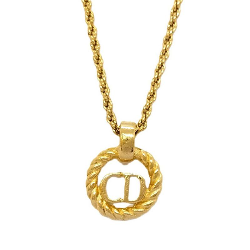 Christian Dior ツイスト CDロゴ GP ゴールド ネックレス