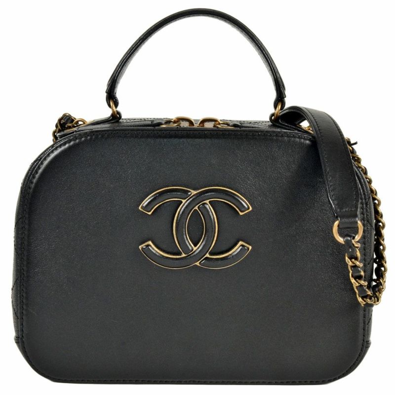 シャネル ココマーク マトラッセ レザー バニティバッグ シャネル CHANEL ココマーク マトラッセ バニティバッグ