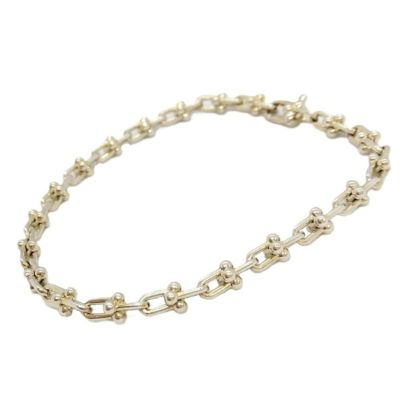 ティファニー Tiffany&Co. ハードウェア マイクロリンク ブレスレット SV925 6.5g シルバー【中古】