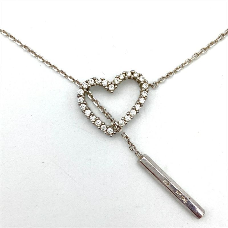 フォリフォリ Folli Follie ハートトップ ネックレス SV925 5.4g