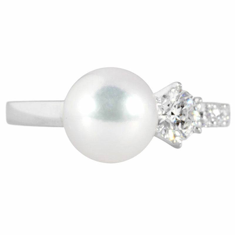 ミキモト MIKIMOTO パール リング 指輪 アコヤ真珠g Pt950