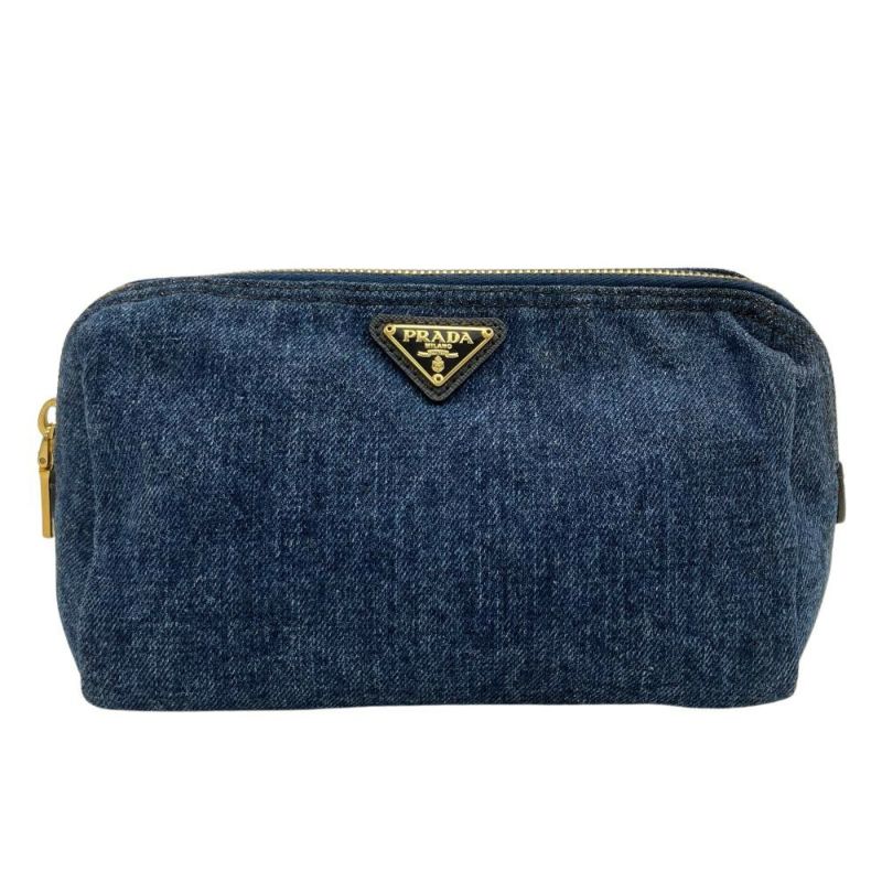 プラダ PRADA ポーチ トライアングル ネイビー プラダ PRADA ポーチ トライアングル ネイビー