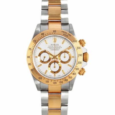 ロレックス ROLEX 16523 コスモグラフ デイトナ A番 腕時計 ホワイト文字盤 YG×SS メンズ【中古】