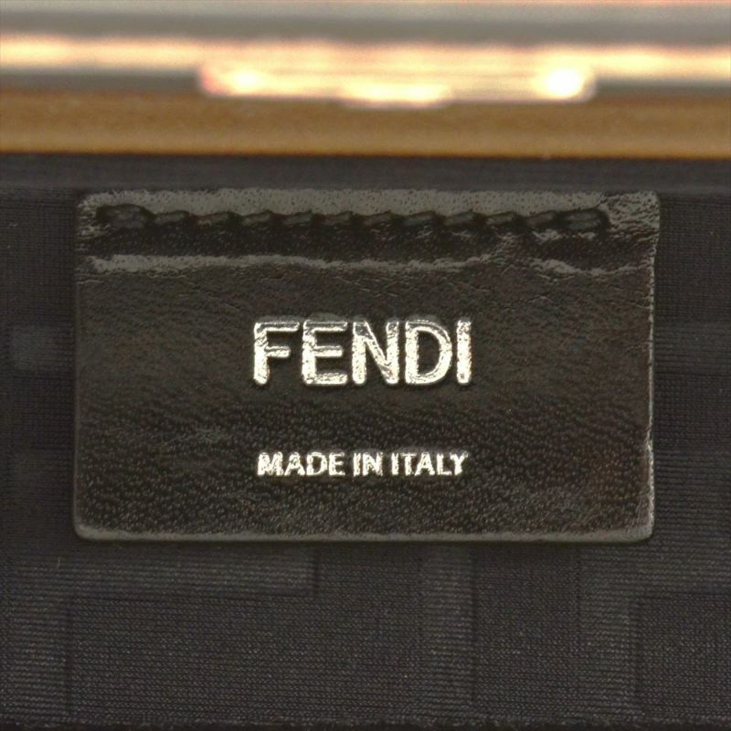 フェンディ FENDI ズッカ トランク ショルダーバッグ PVC レザー