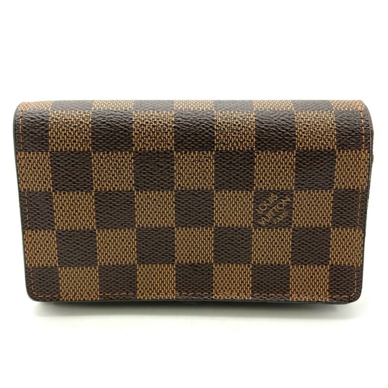 美品✨️ルイヴィトン　ダミエ　エベヌ　ポルトフォイユ　トレゾール　折り財布　財布 ルイヴィトン LOUIS VUITTON ポルトフォイユトレゾール 二つ折り