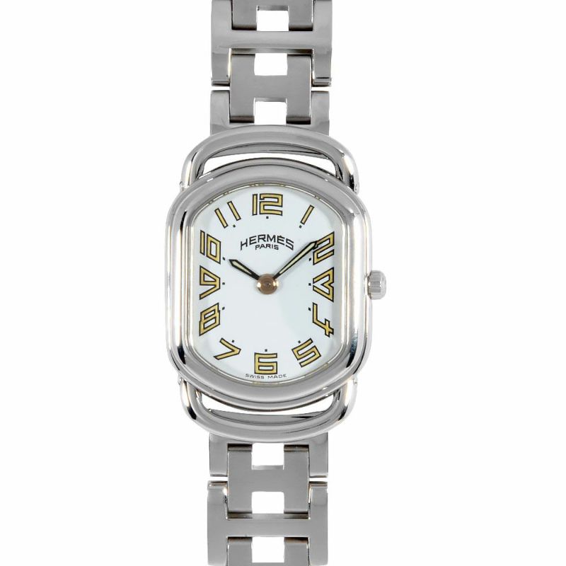 HERMES ラリー　RA1.210シルバー 時計　クォーツ レディース HERMES エルメス ラリー RA1.210 ギャランティー付き（2005年