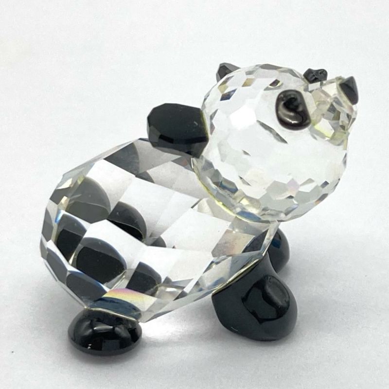 SWAROVSKI - スワロフスキー SWAROVSKI ベビーパンダ オブジェ 置物 181081 クリア【中古】 スワロフスキー SWAROVSKI ベビーパンダ オブジェ 置物 181081