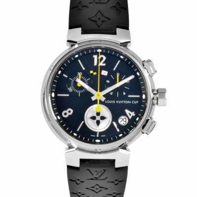 ルイヴィトン LOUIS VUITTON Q11BG タンブール ラブリーカップ 腕時計 ネイビー文字盤 メンズ【中古】