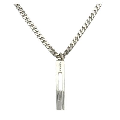 グッチ GUCCI Gモチーフ ネックレス SV925 28.1g シルバー ユニセックス【中古】