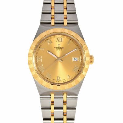 チューダー TUDOR 28503 ロイヤルデイト 腕時計 シャンパン文字盤 自動巻き YG SS コンビ チュードル メンズ【中古】
