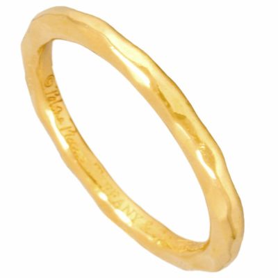 ティファニー Tiffany&Co. ハマード リング 指輪 約7号 K18YG 2.1g ゴールド 750 レディース【中古】