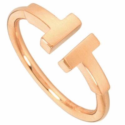 ティファニー Tiffany&Co. Tワイヤー リング 指輪 約9号 K18PG 2.9g【中古】