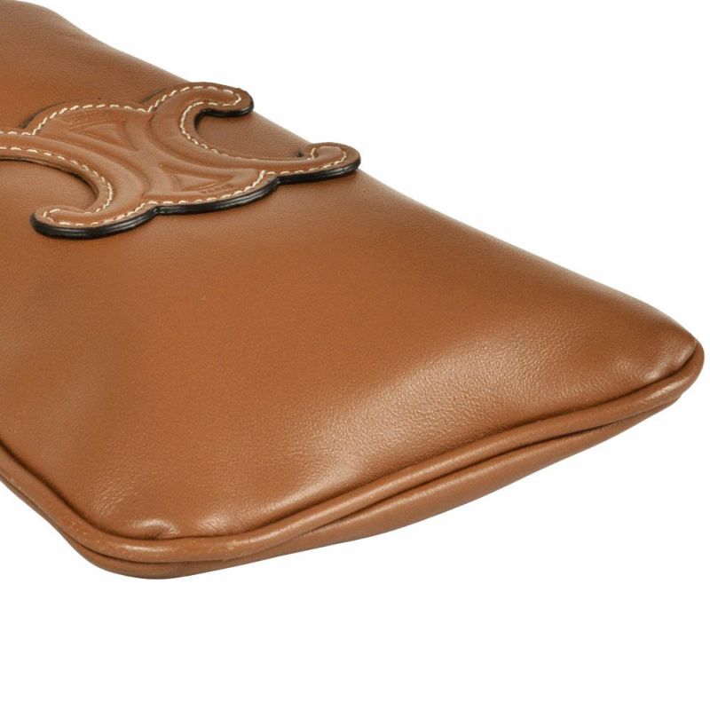極美品 ＊ CELINE セリーヌ トリオンフ キュイル ポーチ ブラウン 中古・古着通販】CELINE (セリーヌ) タン コイン＆カードポーチ