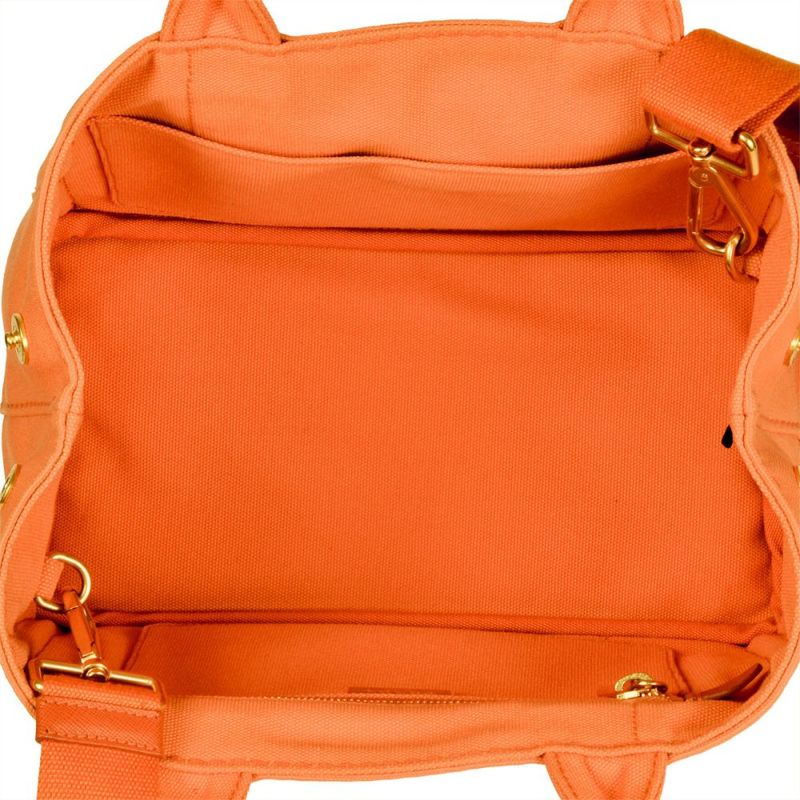 PRADA CANAPA オレンジ キャンバス ハンドバッグ PRADA プラダ バッグ