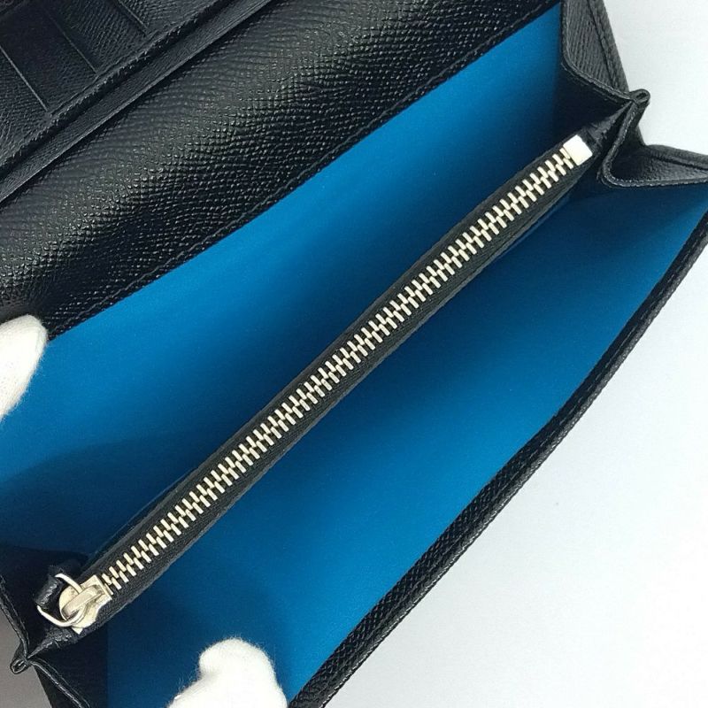 【美品】BVLGARI ロゴクリップ コインパース カーフレザー 青 美品】BVLGARI ロゴクリップ コインパース カーフレザー 青