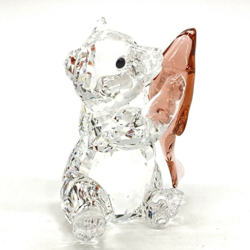 スワロフスキー SWAROVSKI BEAR WITH FISH クマと魚 オブジェ 置物