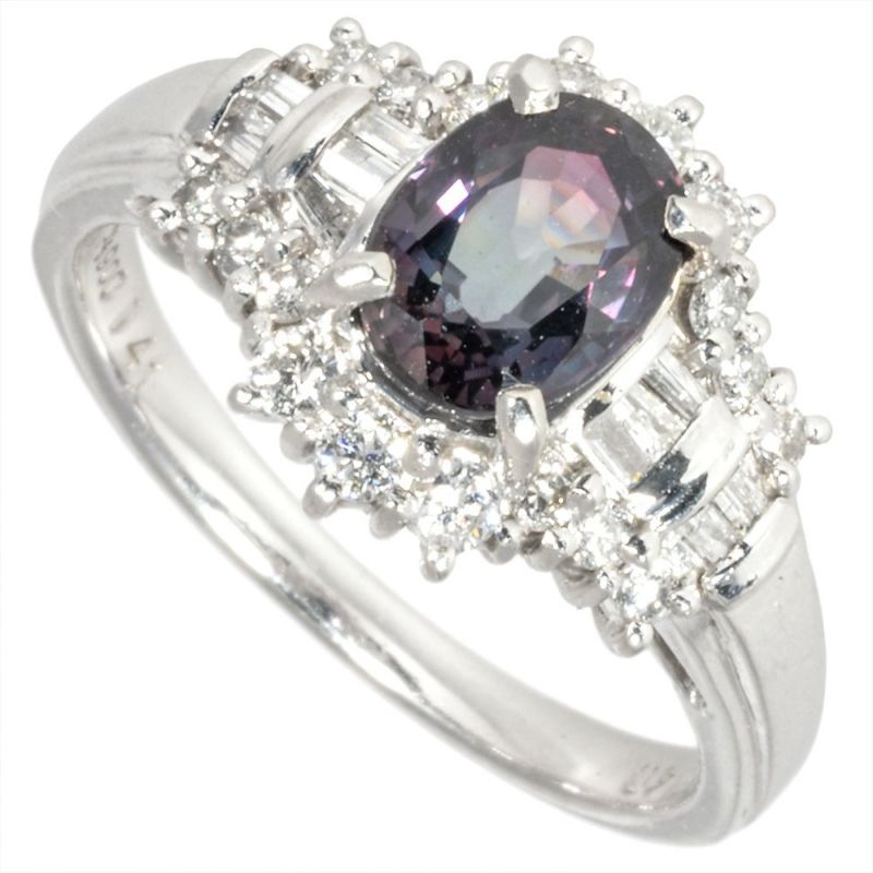 Pt900刻印　サファイアダイヤモンドリング　　12号 プラチナ サファイア ダイヤモンド リング 12号ぐらい pt900 鑑別 刻印