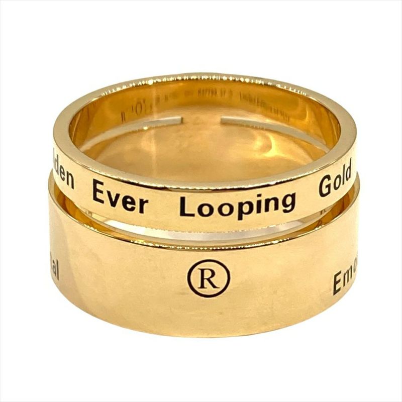 レポシ REPOSSI Berbere ベルベル 2連 リング 指輪 #57 K18PG 10.8g