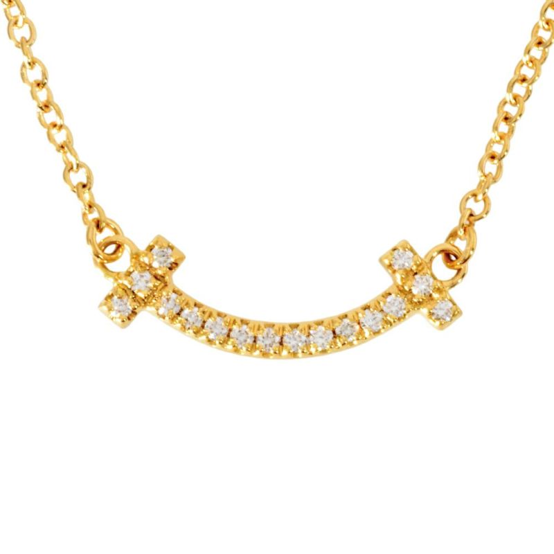 ティファニー Tiffany&Co. Tスマイル ミニ ネックレス ダイヤモンド