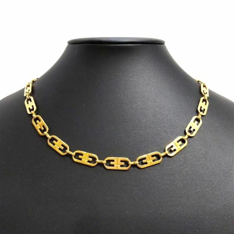 ジバンシー Givenchy Gロゴ ロング ネックレス ゴールド チェーン GP