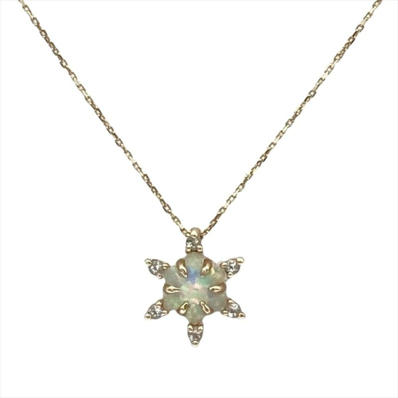 スタージュエリー STAR JEWELRY ネックレス オパール K10YG 1.3g