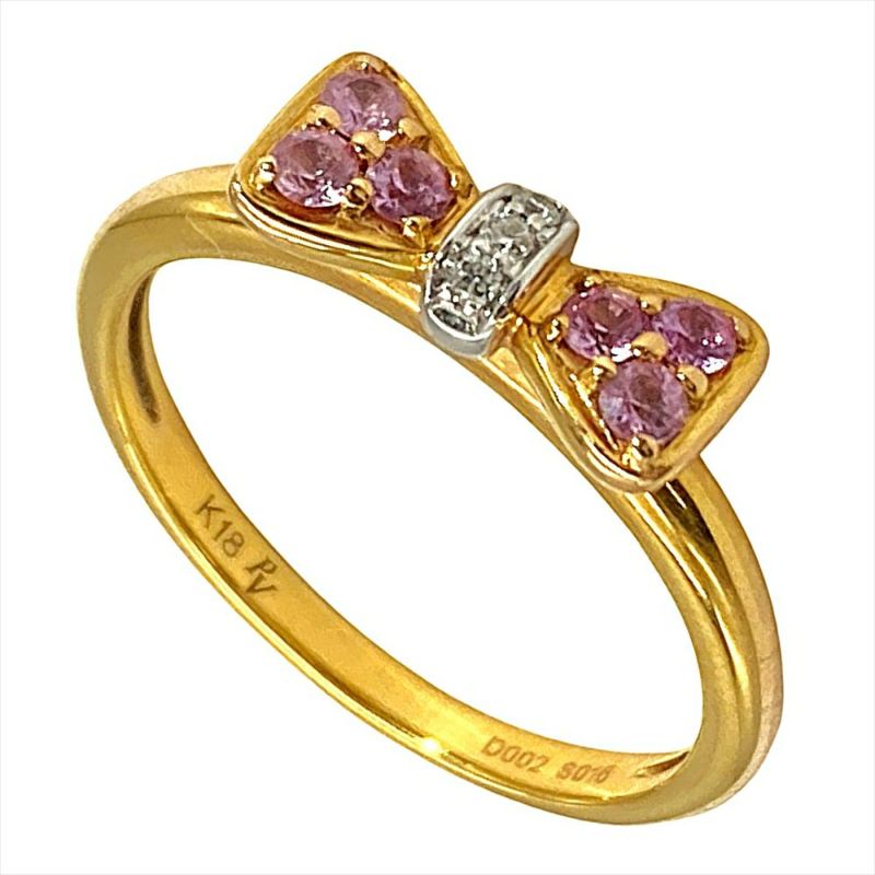 ポンテヴェキオ Ponte Vecchio リボン リング 指輪 サファイア 0.16ct