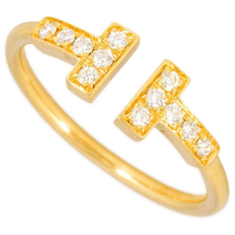 ティファニー Tiffany&Co. Tワイヤー リング 指輪 ダイヤモンド 約13号