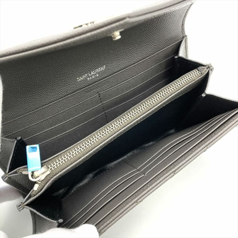 サンローラン SAINT LAURENT カサンドラ Vステッチ 長財布 レザー