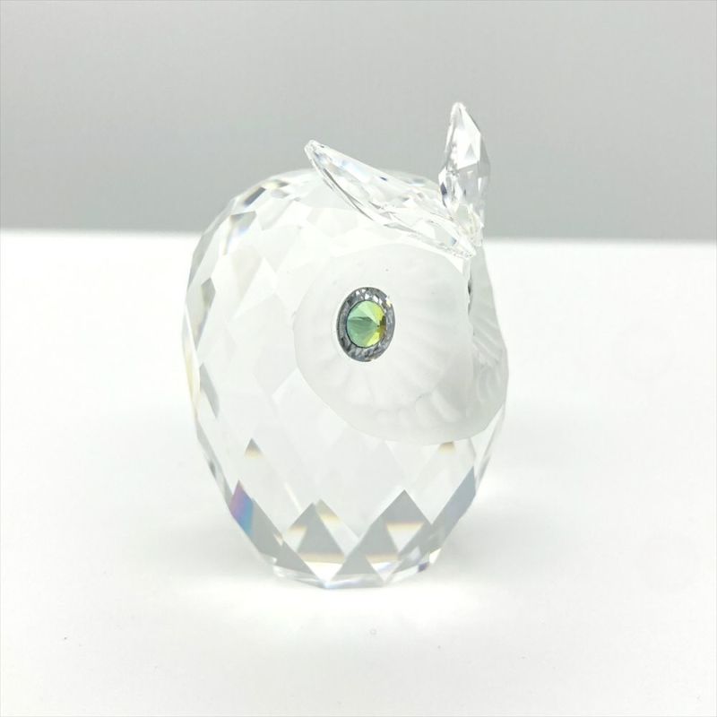 スワロフスキー SWAROVSKI フクロウ オブジェ 置物 7636 クリア【中古
