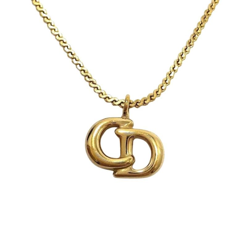 クリスチャンディオール Christian Dior ネックレス ゴールド CDロゴ