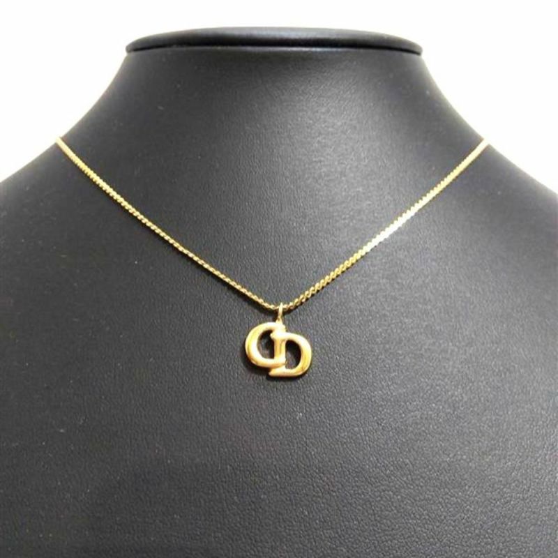 クリスチャンディオール Christian Dior ネックレス ゴールド CDロゴ