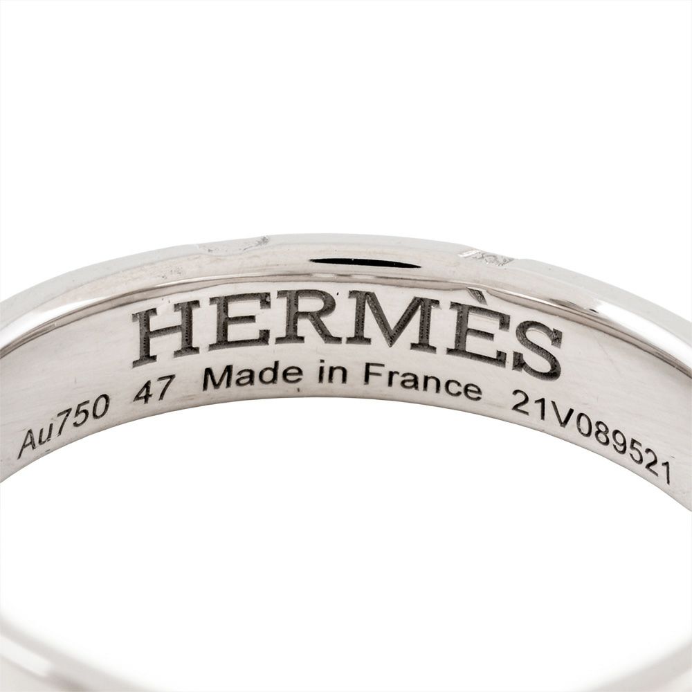エルメス HERMES エヴァー ヘラクレス リング 指輪 #47 K18WG 3.2g