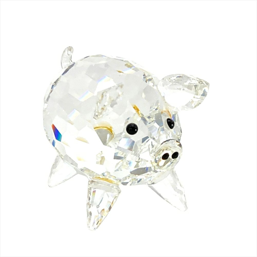 スワロフスキー SWAROVSKI ブタ オブジェ 置物 クリア ラージ ピッグ