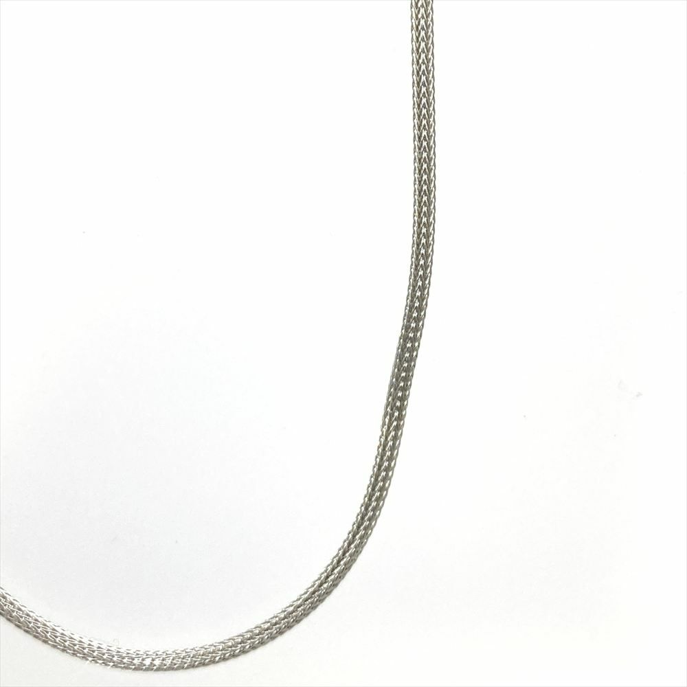 ミキモト MIKIMOTO デザイン チェーン ネックレス K18WG 6.8g ホワイト