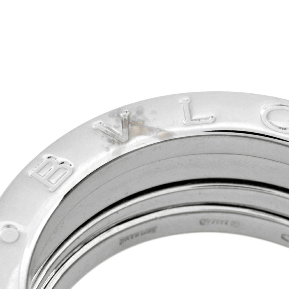 ブルガリ BVLGARI ビーゼロワン 3バンド リング 指輪 #52 K18WG 8.7g