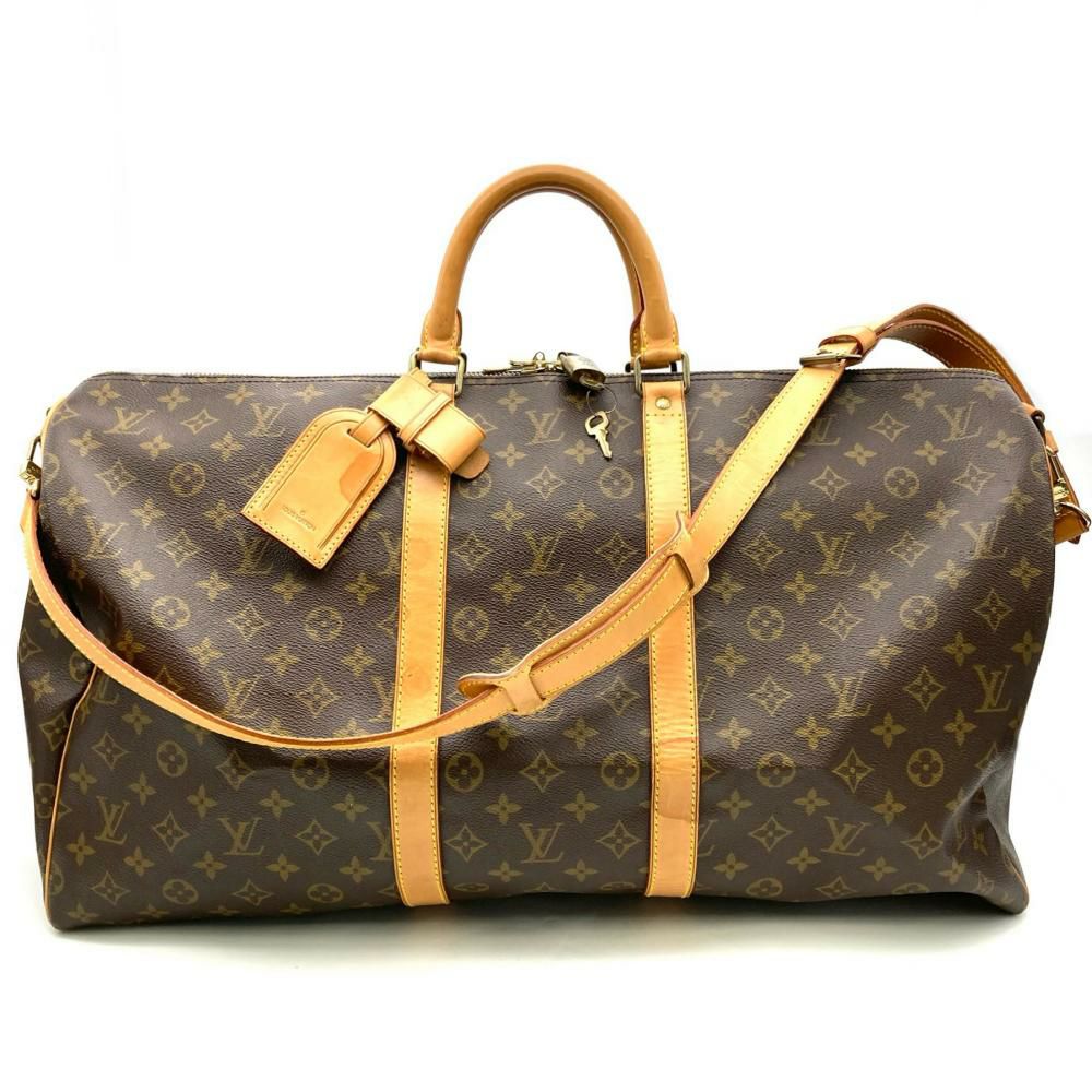 Louis Vuitton ボストンバッグ 55型　ブラウン ルイヴィトン LOUIS VUITTON キーポル55 ボストンバッグ モノグラム